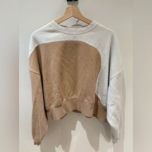 NIKE | dual colour cropped oversized crew size small